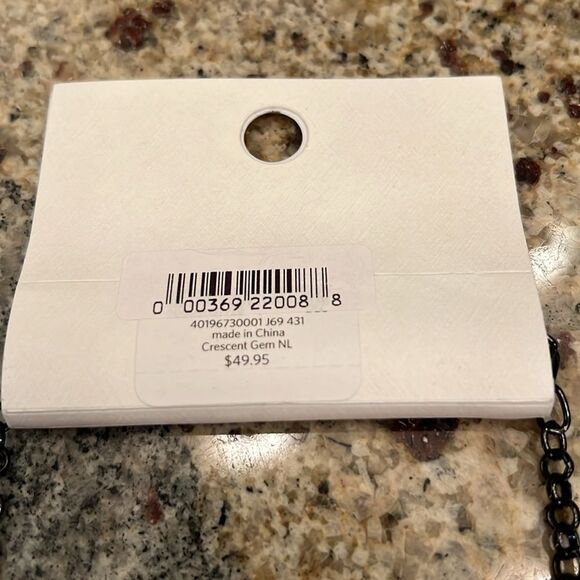 NWT Coldwater Creek Jewelry Collection double layer Crescent Halfmoon necklace - Picture 11 of 13